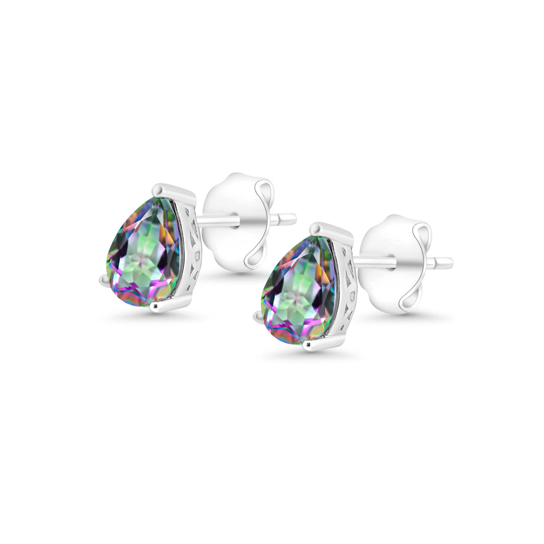 Earring Rainbow Quartz Pear Cut jewelry.