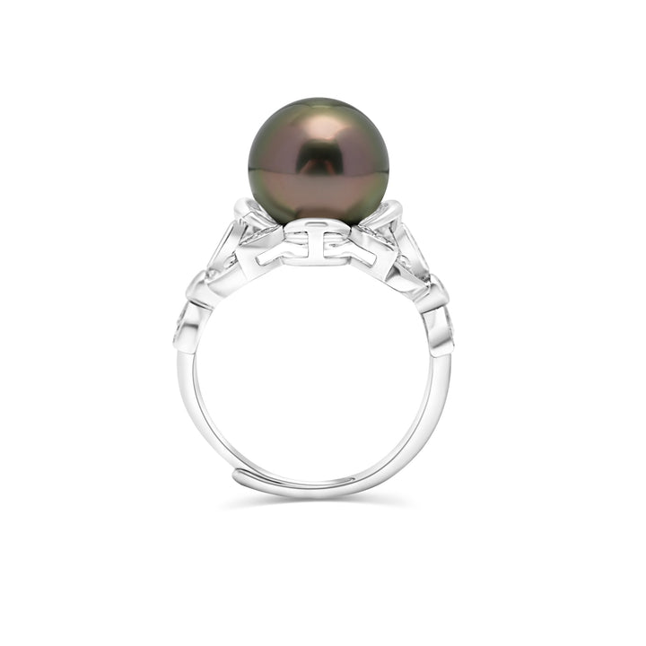 925 Sterling Silver Tahitian Pearl Ring SHM1389