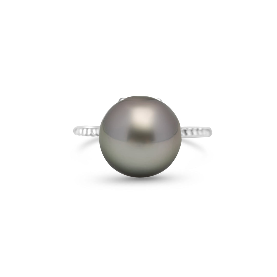 925 Sterling Silver Tahitian Pearl Ring SHM1403