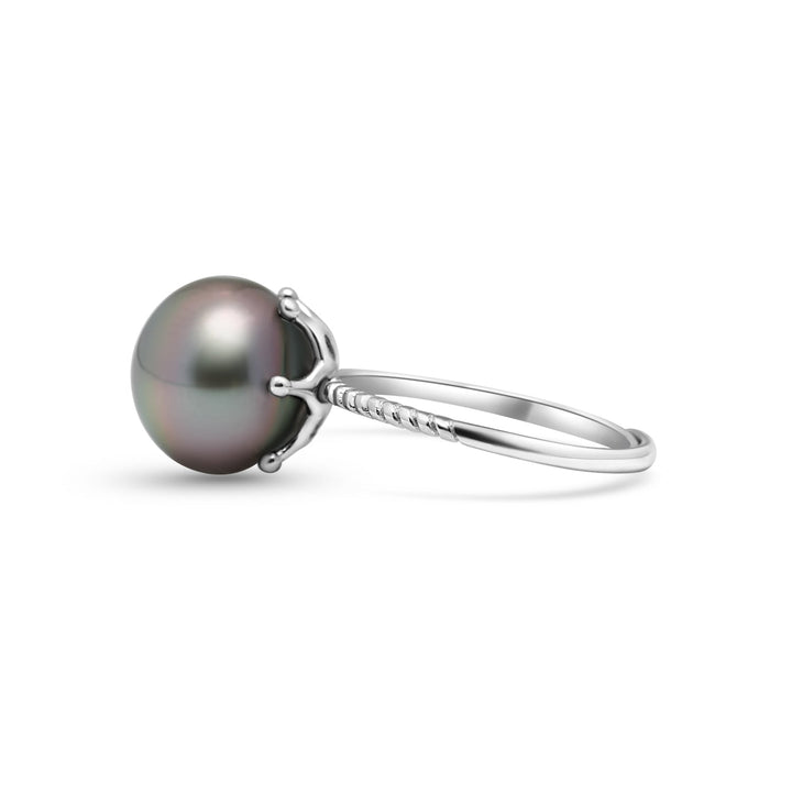 925 Sterling Silver Tahitian Pearl Ring SHM1403