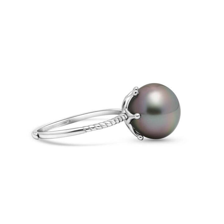 925 Sterling Silver Tahitian Pearl Ring SHM1403