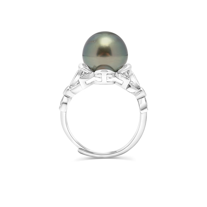 925 Sterling Silver Tahitian Pearl Ring SHM1389