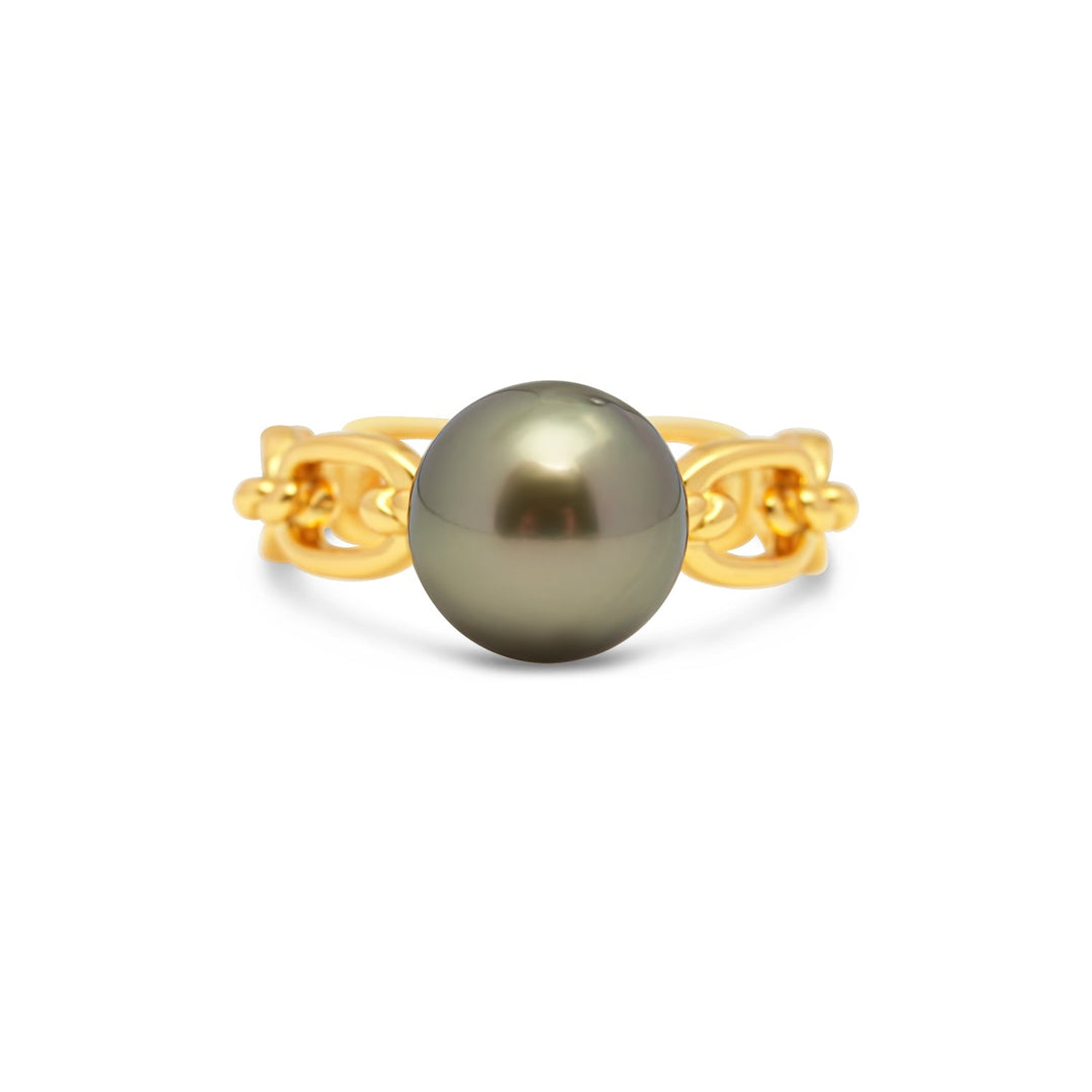 925 Sterling Silver Tahitian Pearl Ring SHM1380