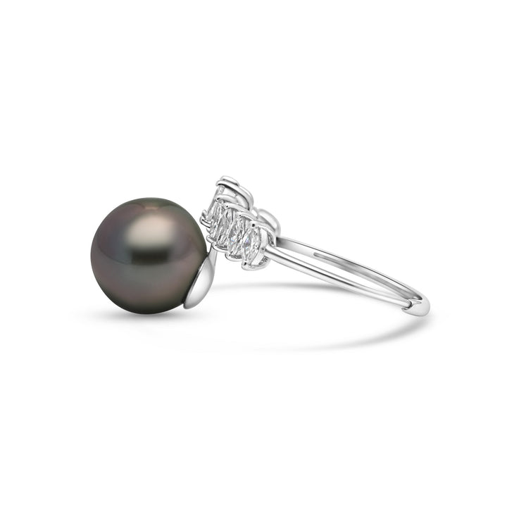 925 Sterling Silver Tahitian Pearl Ring SHM1393