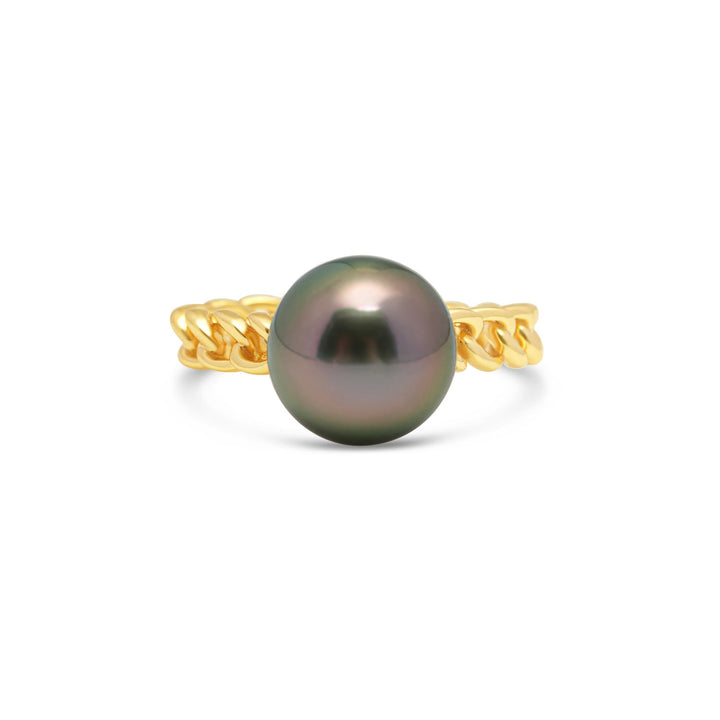 925 Sterling Silver Tahitian Pearl Ring SHM1385