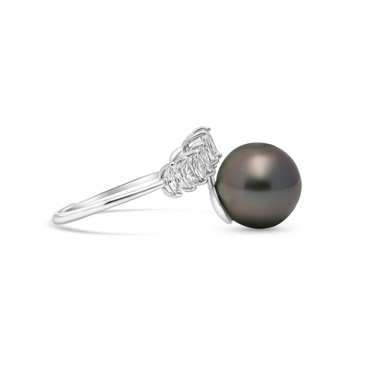 925 Sterling Silver Tahitian Pearl Ring SHM1393