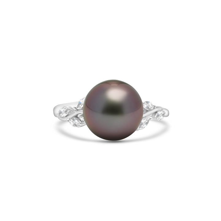 925 Sterling Silver Tahitian Pearl Ring SHM1457