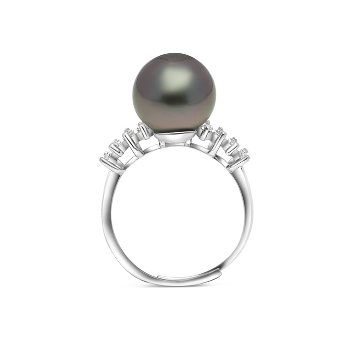 925 Sterling Silver Tahitian Pearl Ring SHM1393