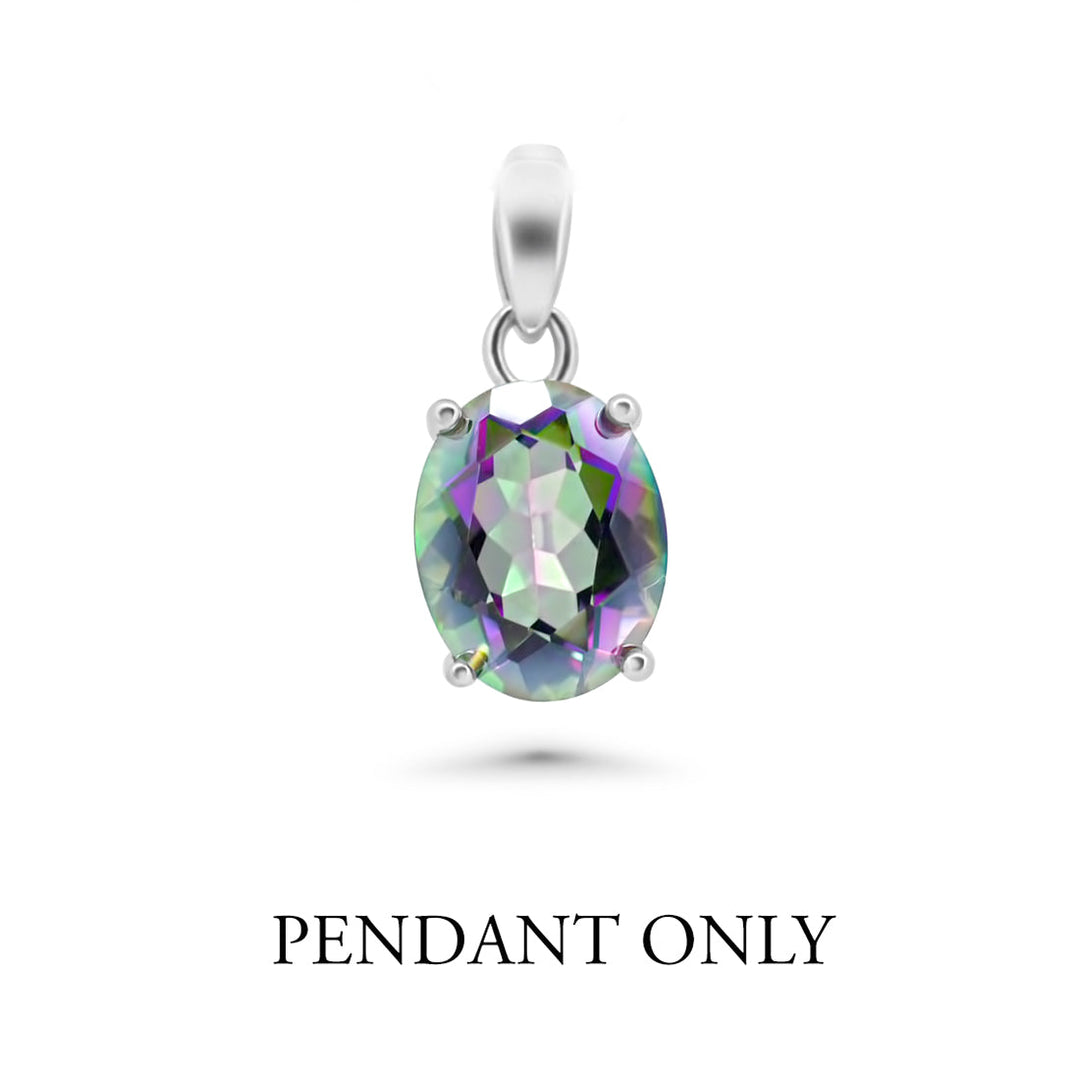 Rainbow Quartz Pendant Oval Cut jewelry.