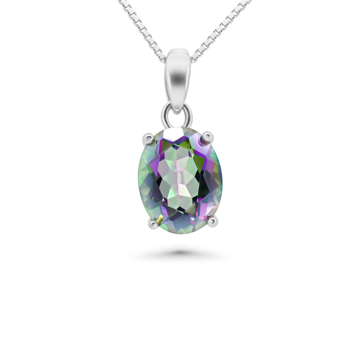 Rainbow Quartz Pendant Oval Cut jewelry.