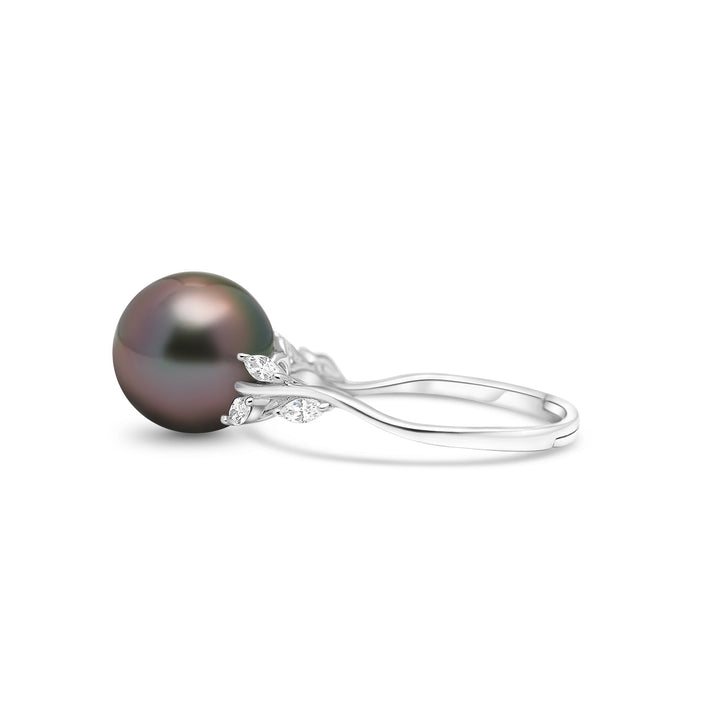 925 Sterling Silver Tahitian Pearl Ring SHM1457