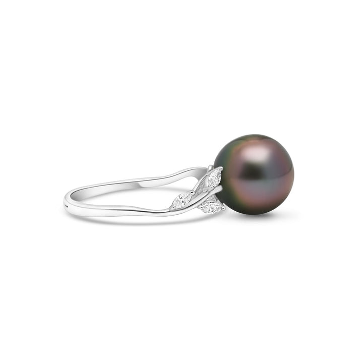 925 Sterling Silver Tahitian Pearl Ring SHM1457