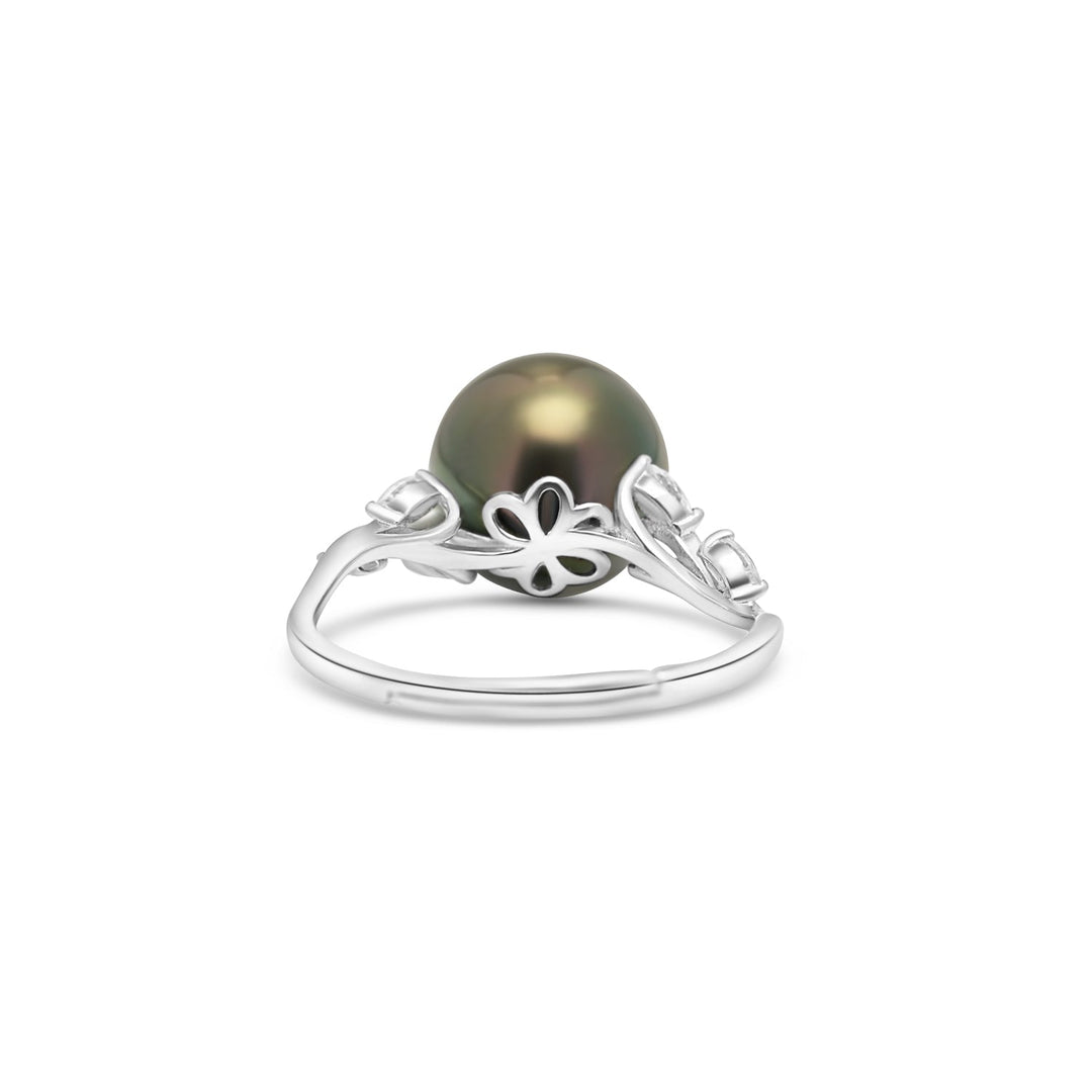 925 Sterling Silver Tahitian Pearl Ring SHM1457