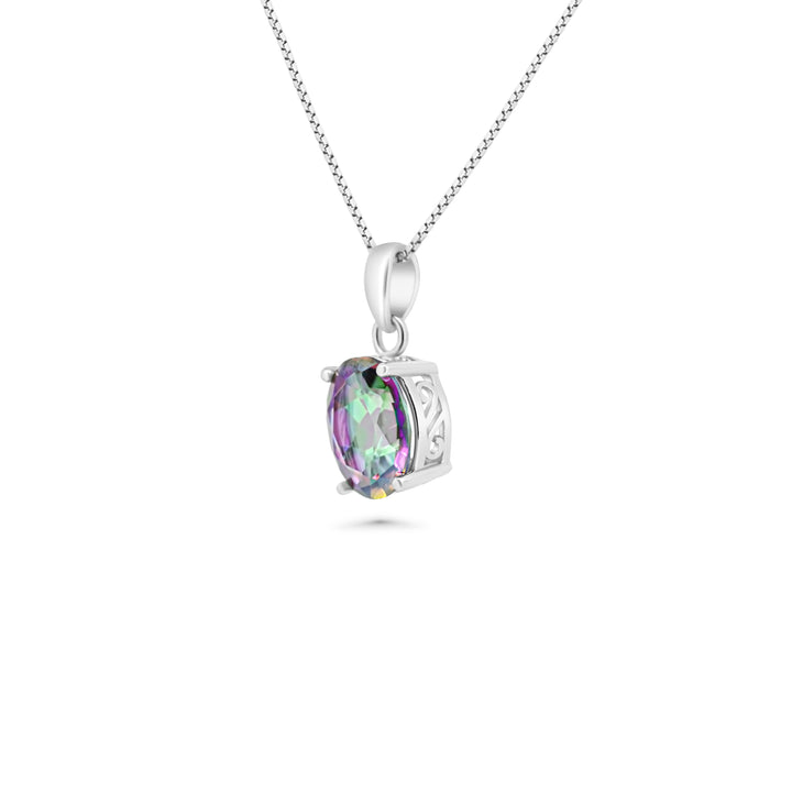 Rainbow Quartz Pendant Oval Cut jewelry SHM1235