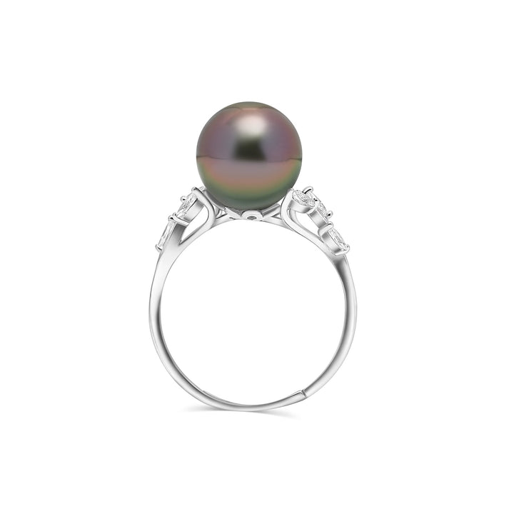 925 Sterling Silver Tahitian Pearl Ring SHM1457