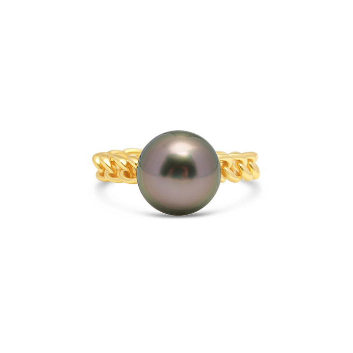 925 Sterling Silver Tahitian Pearl Ring SHM1385