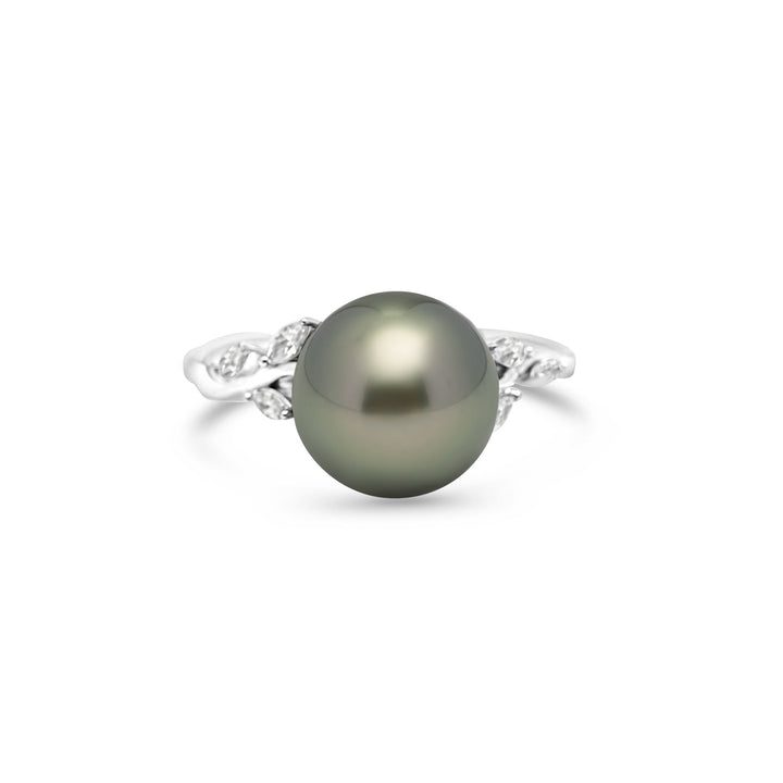 925 Sterling Silver Tahitian Pearl Ring SHM1457