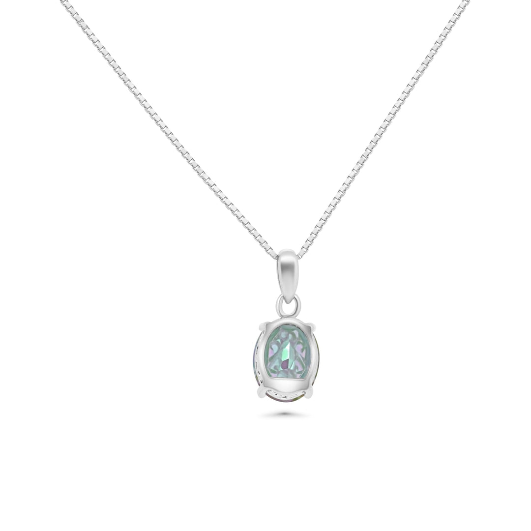 Rainbow Quartz Pendant Oval Cut jewelry.