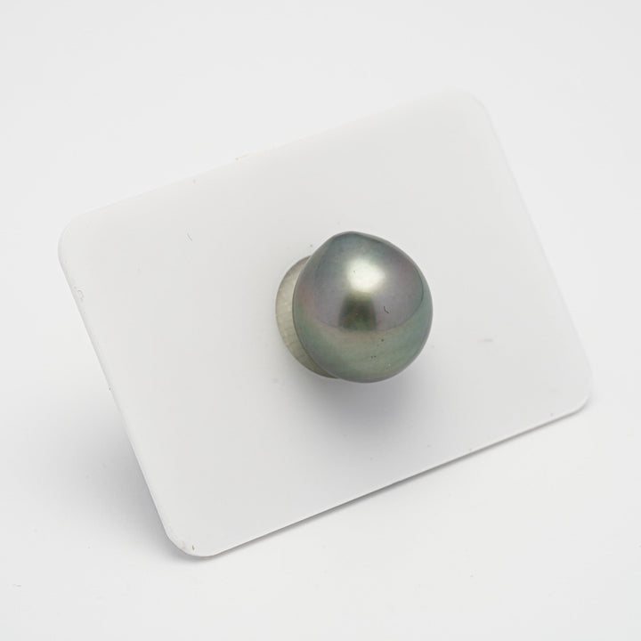 1pcs Green 13.1mm - DROP TOP Quality Tahitian Pearl Single LP1865 THMIX2.6