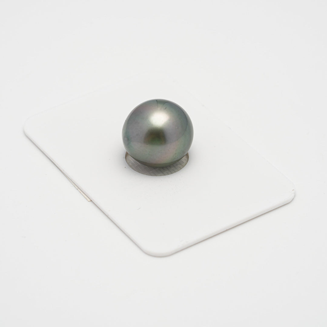 1pcs Green 13.1mm - DROP TOP Quality Tahitian Pearl Single LP1865 THMIX2.6