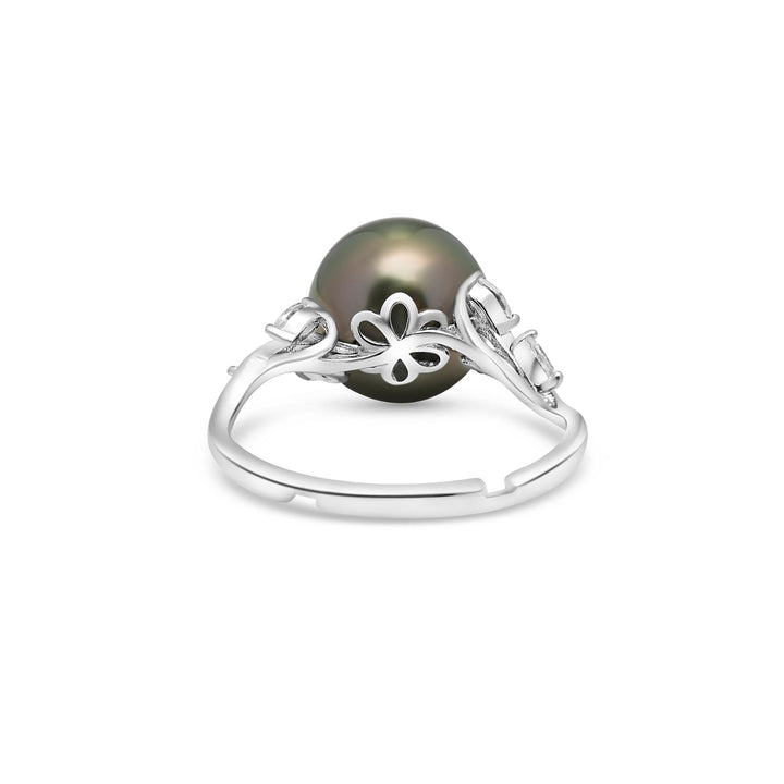 925 Sterling Silver Tahitian Pearl Ring SHM1457