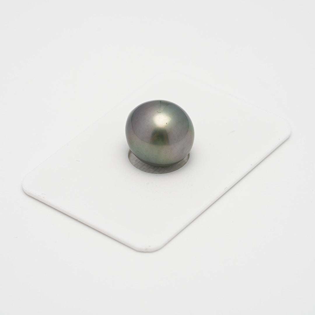 1pcs Green 13.1mm - DROP TOP Quality Tahitian Pearl Single LP1865 THMIX2.6