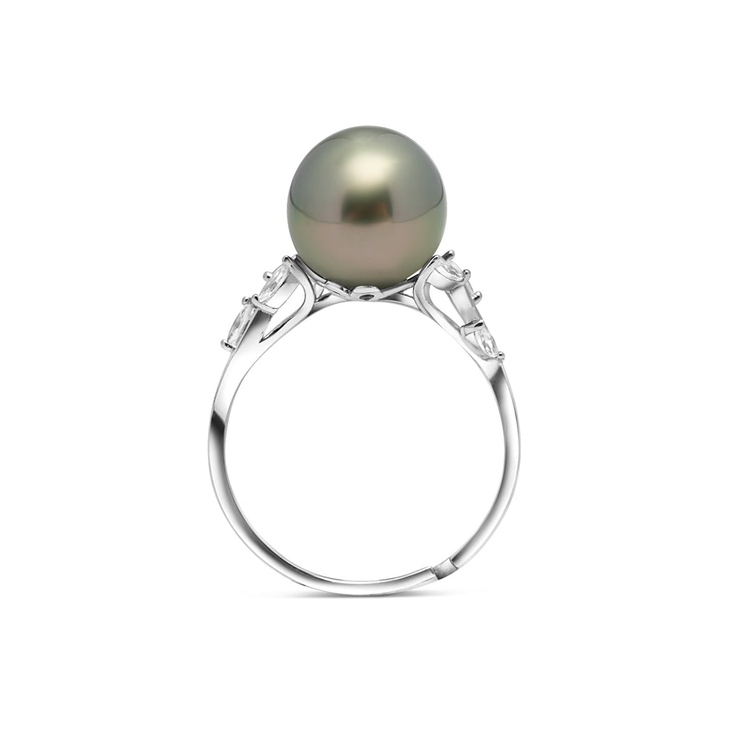 925 Sterling Silver Tahitian Pearl Ring SHM1457