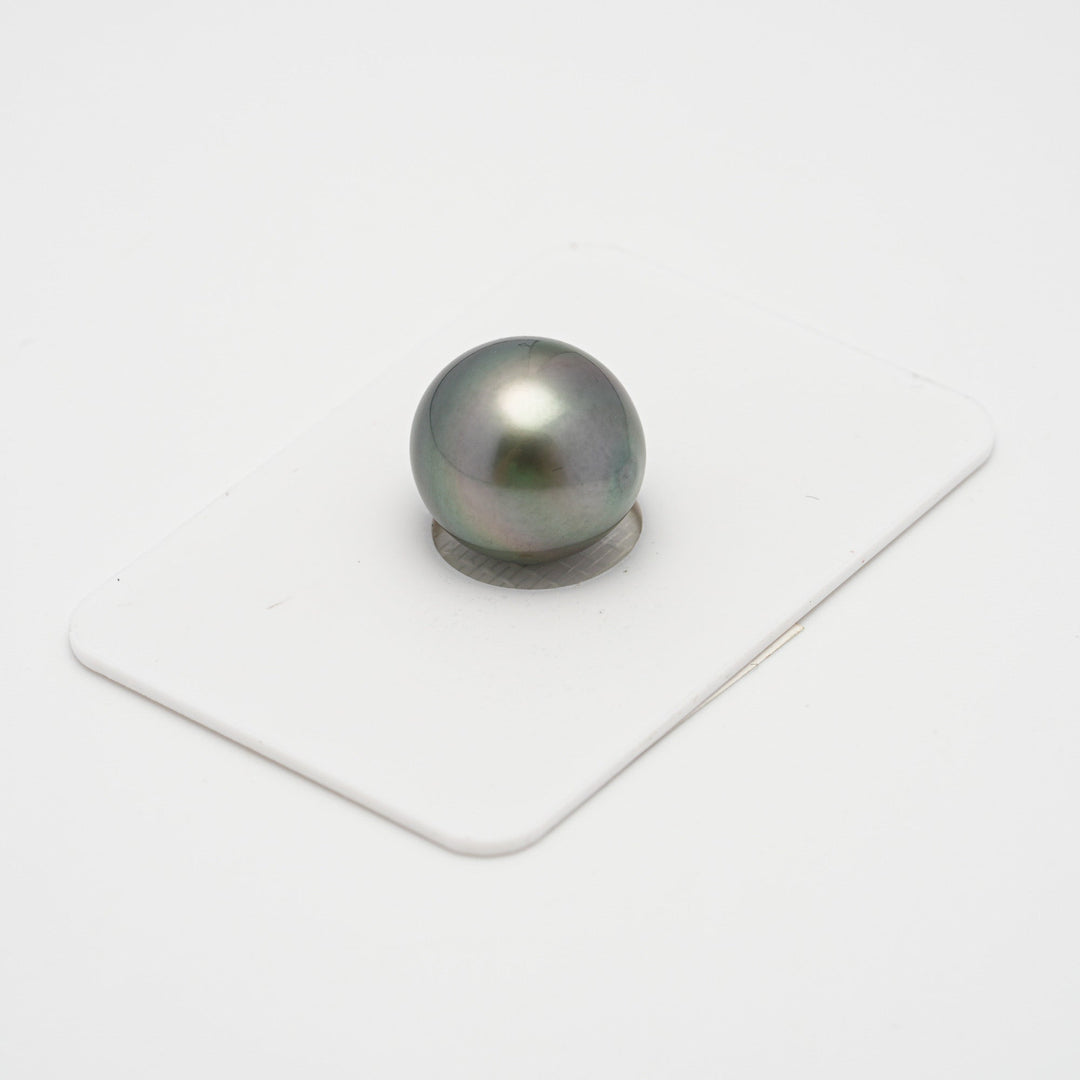 1pcs Green 13.1mm - DROP TOP Quality Tahitian Pearl Single.