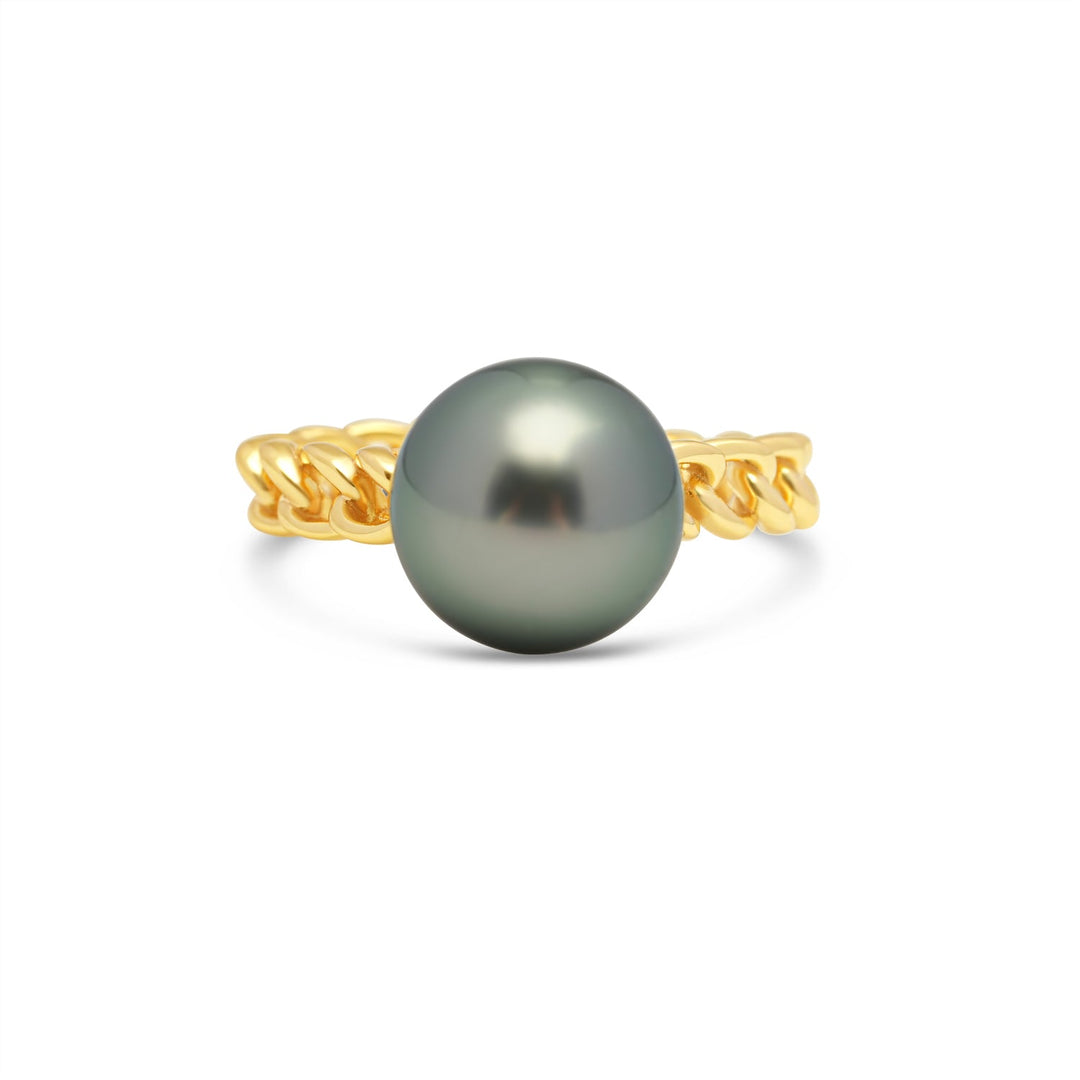 925 Sterling Silver Tahitian Pearl Ring SHM1385