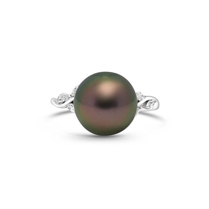 925 Sterling Silver Tahitian Pearl Ring SHM1457