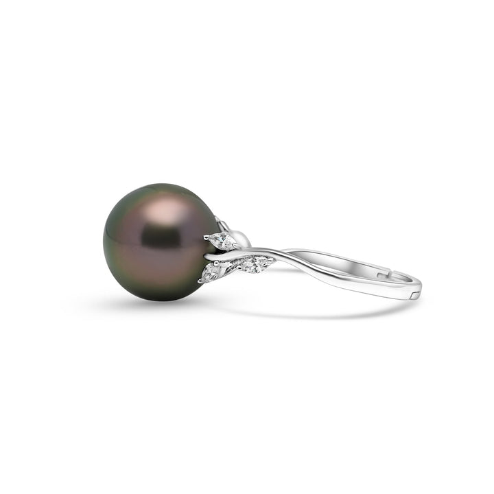 925 Sterling Silver Tahitian Pearl Ring SHM1457