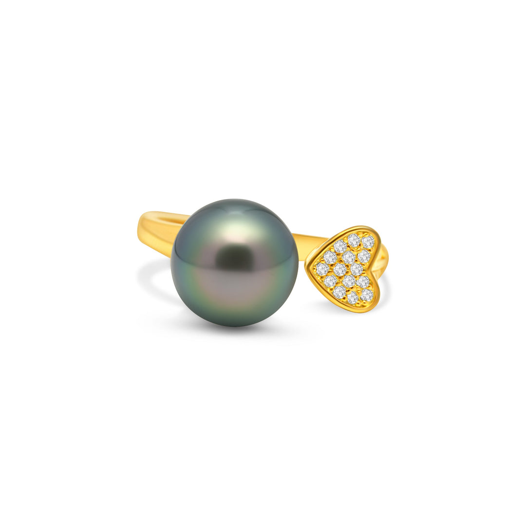 1pcs Tahitian Pearl Ring 925 Silver SHM1823