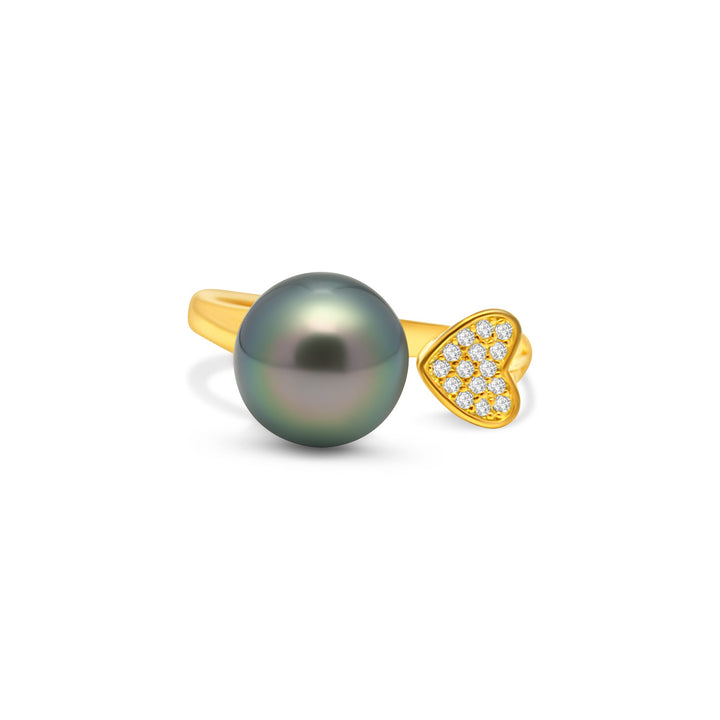 1pcs Tahitian Pearl Ring 925 Silver SHM1823