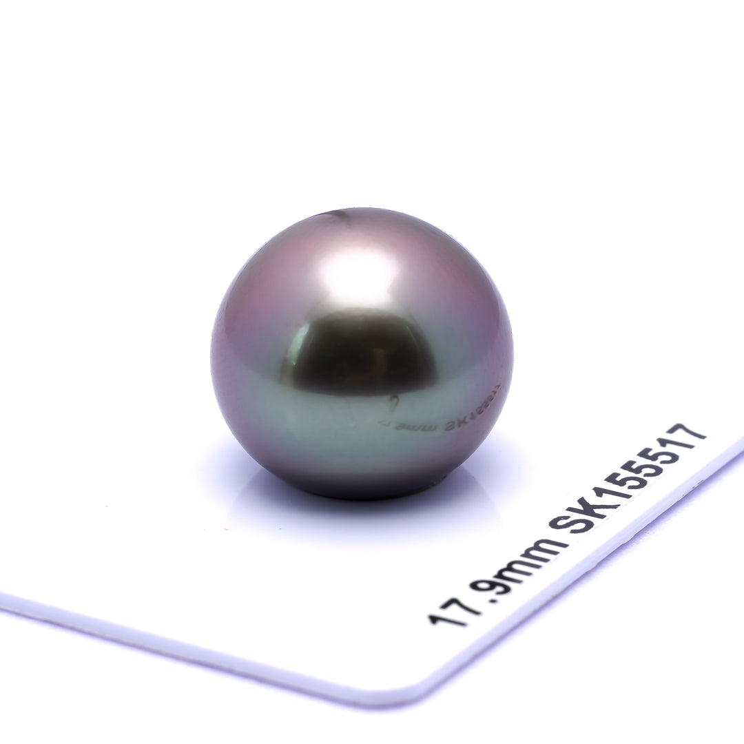 17.9mm TOP Natural Tahitian Loose Pearl PSL Certified. Ref:SK155517