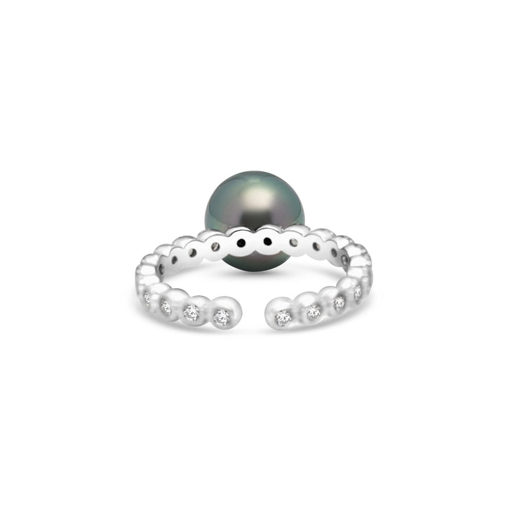 925 Sterling Silver Tahitian Pearl Ring SHM1460