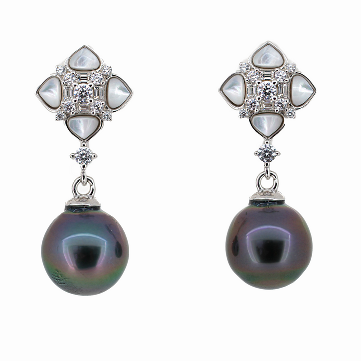 Tahiti Pearl Earring - Tahiti Pearl Jewelry SHM932 OR6