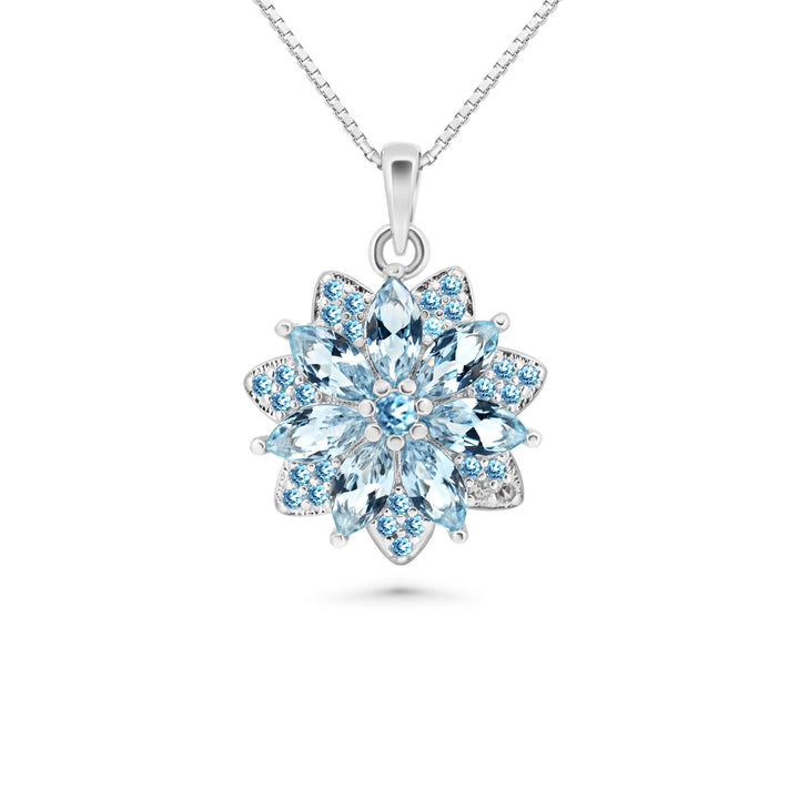 Blue Crystal Pendant Marquise Cut jewelry SHM1257