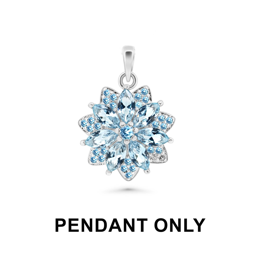 Blue Crystal Pendant Marquise Cut jewelry SHM1257