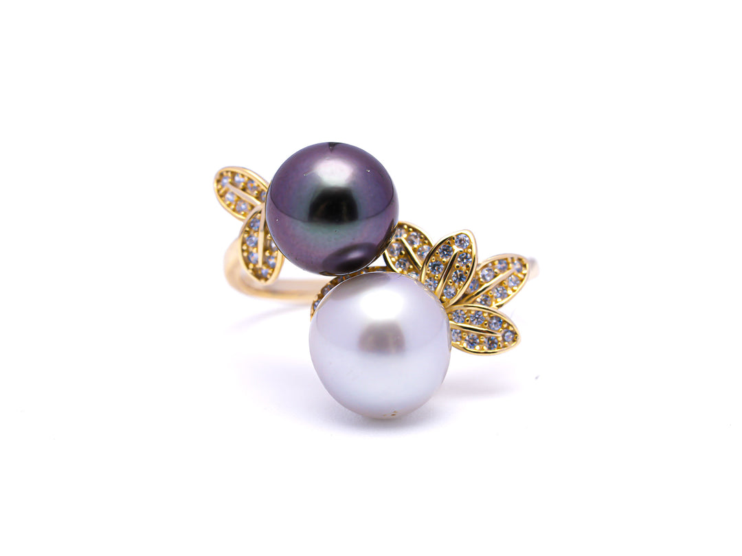 Ring "Harmony" Jewelry 925 Silver RH  - Tahiti Pearl SHM741 CMP1