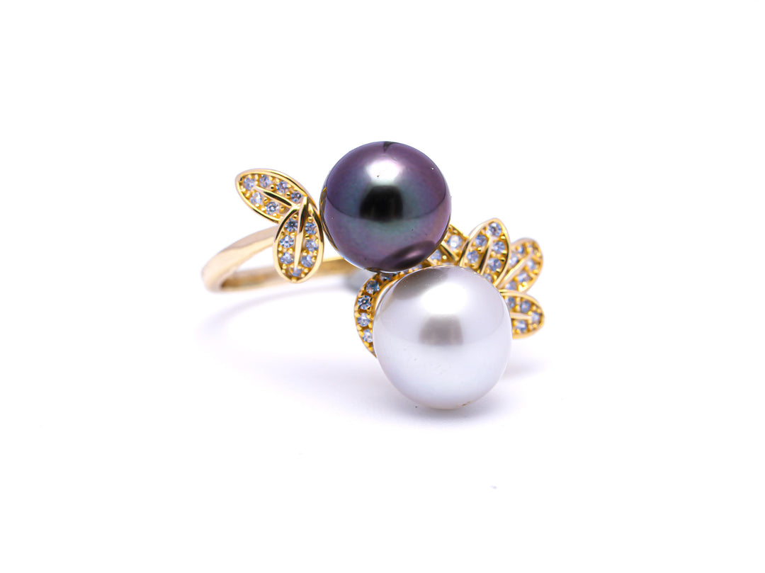 Ring "Harmony" Jewelry 925 Silver RH  - Tahiti Pearl SHM741 CMP1