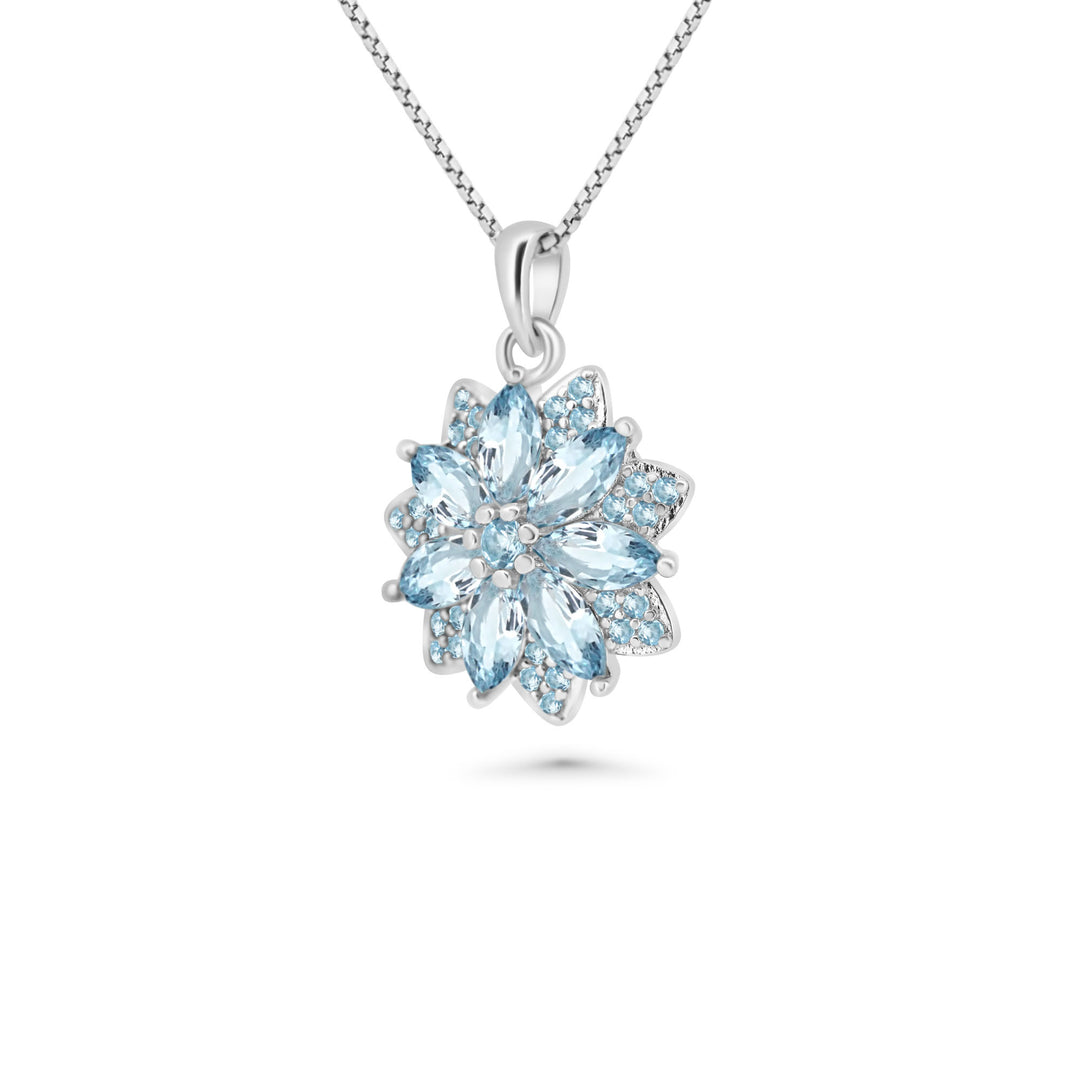 Blue Crystal Pendant Marquise Cut jewelry SHM1257