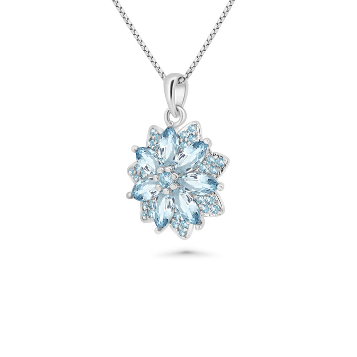 Blue Crystal Pendant Marquise Cut jewelry SHM1257