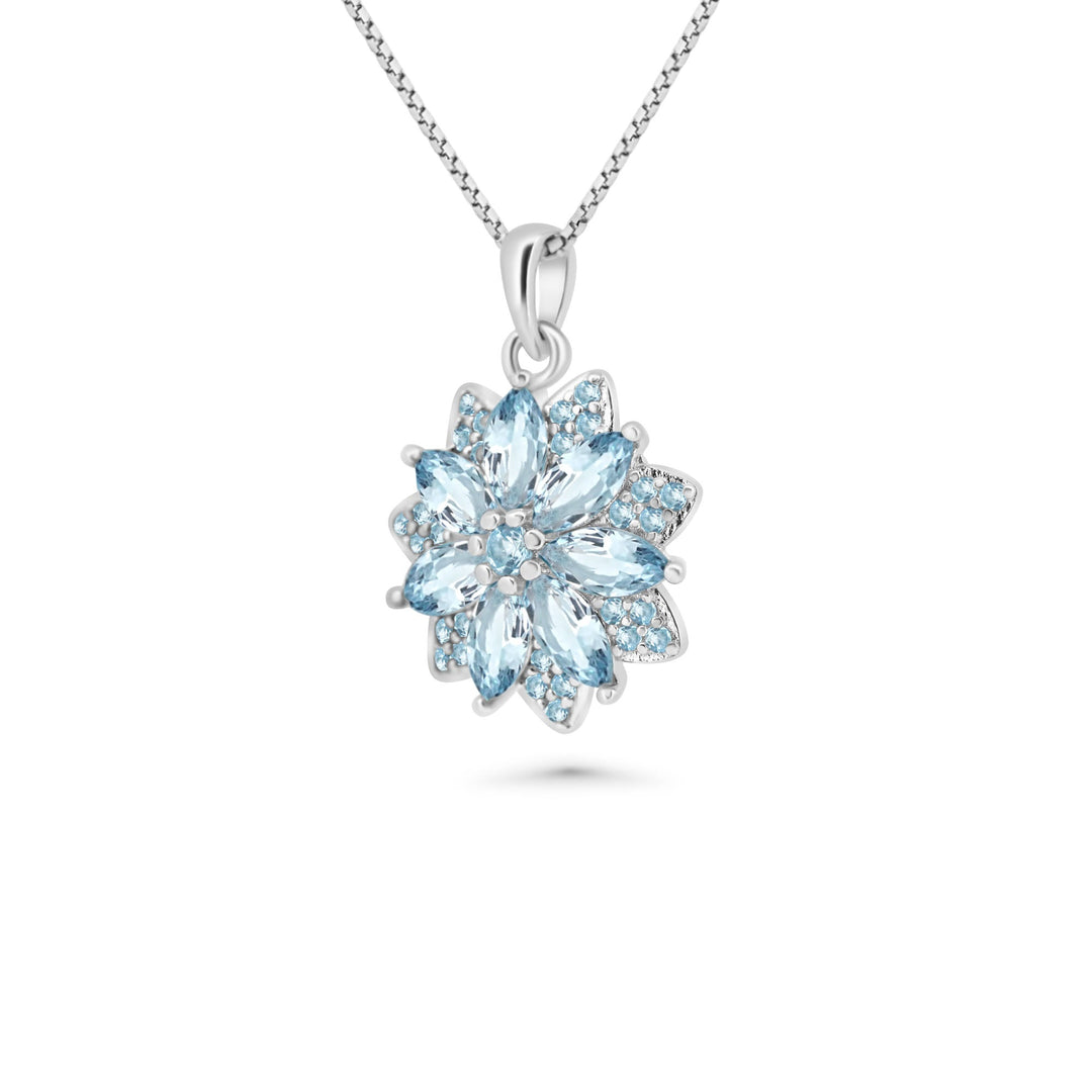 Blue Crystal Pendant Marquise Cut jewelry.