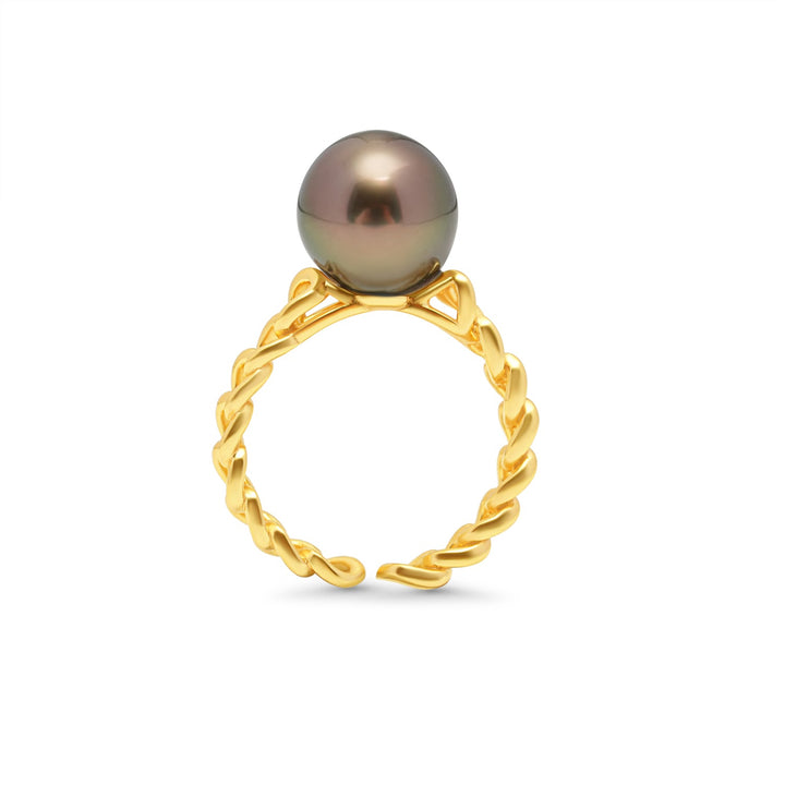 925 Sterling Silver Tahitian Pearl Ring SHM1385