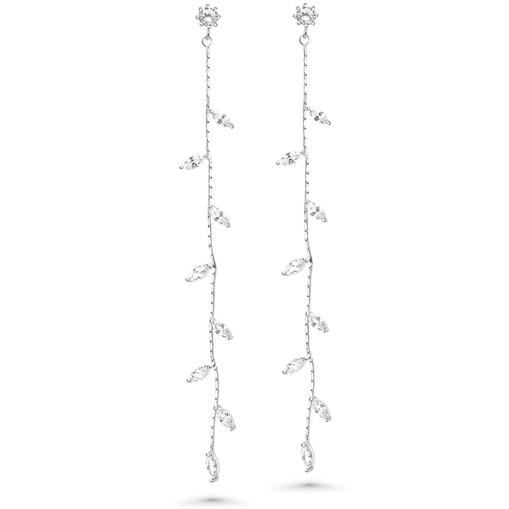 Earring Floral Leaft Quartz jewelry SHM1207