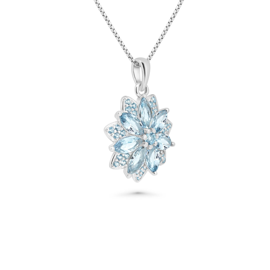 Blue Crystal Pendant Marquise Cut jewelry SHM1257