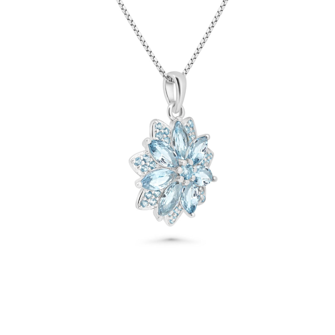 Blue Crystal Pendant Marquise Cut jewelry.