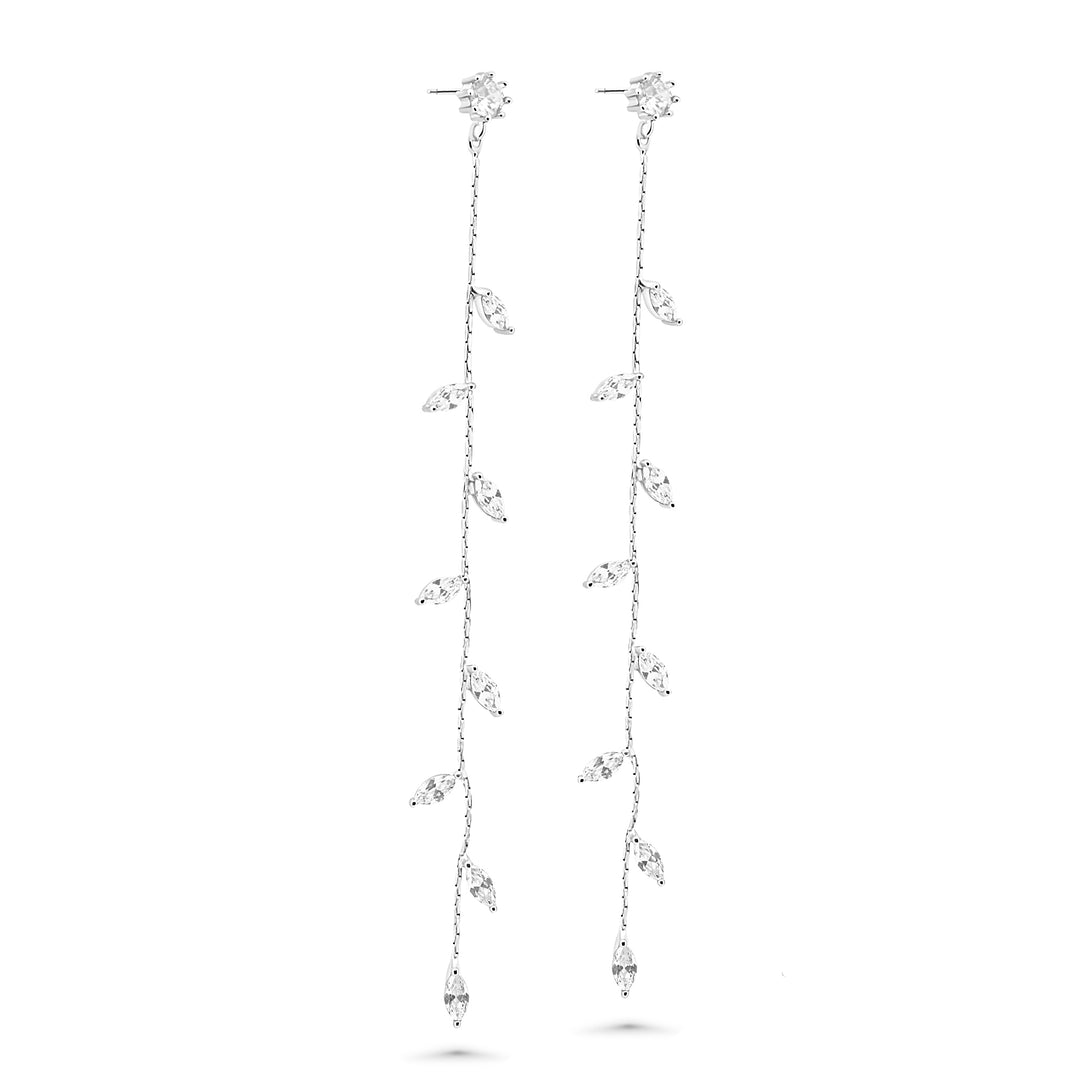 Earring Floral Leaft Quartz jewelry SHM1207