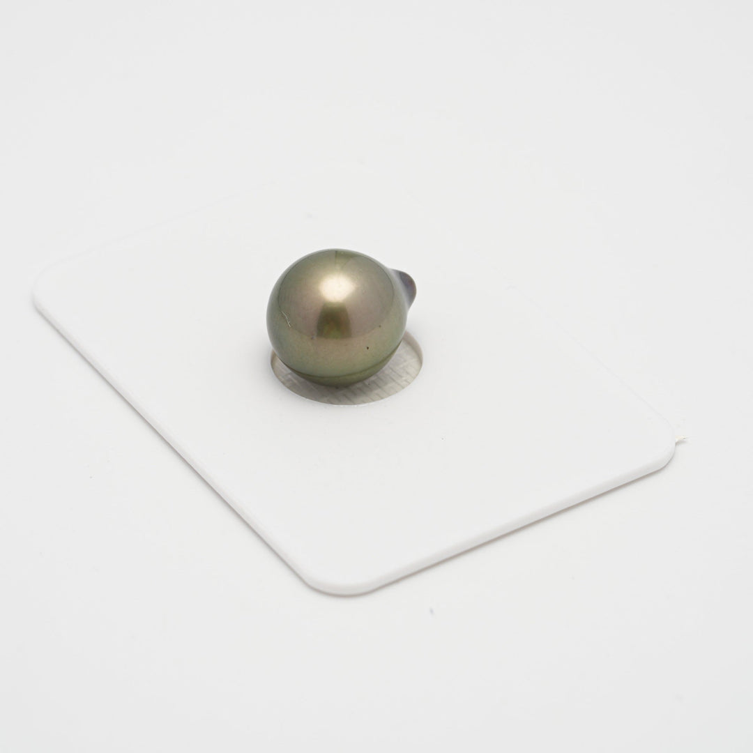 1pcs Green 11.1mm - SB AAA/TOP Quality Tahitian Pearl Single LP1869 THMIX2