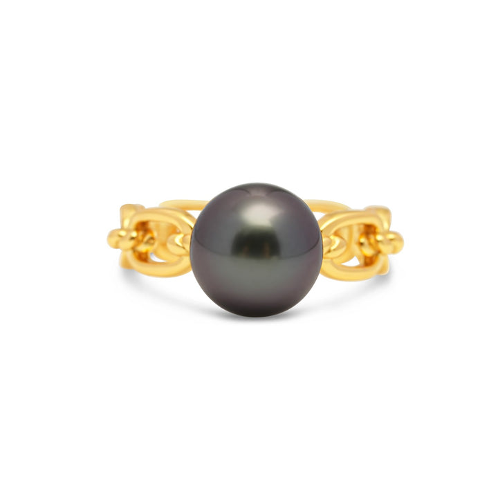 925 Sterling Silver Tahitian Pearl Ring SHM1380